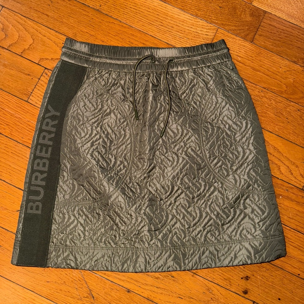 Burberry Quilted Olive Skirt